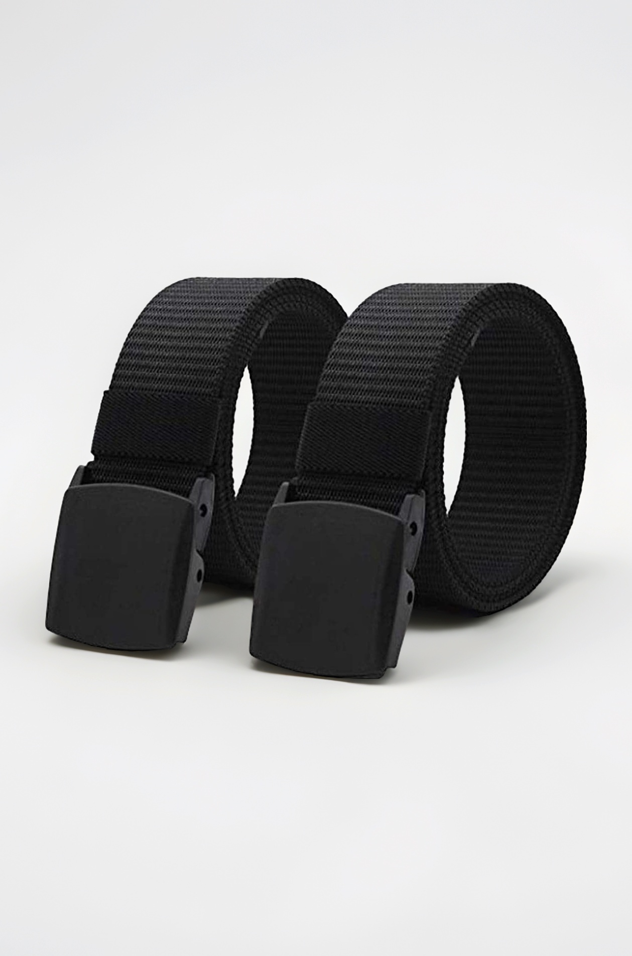Nylon Belt, nylon fabric belt, unisex nylon belt, Hole free plastic flap buckle Canvas Waist Belt (pack of 2)