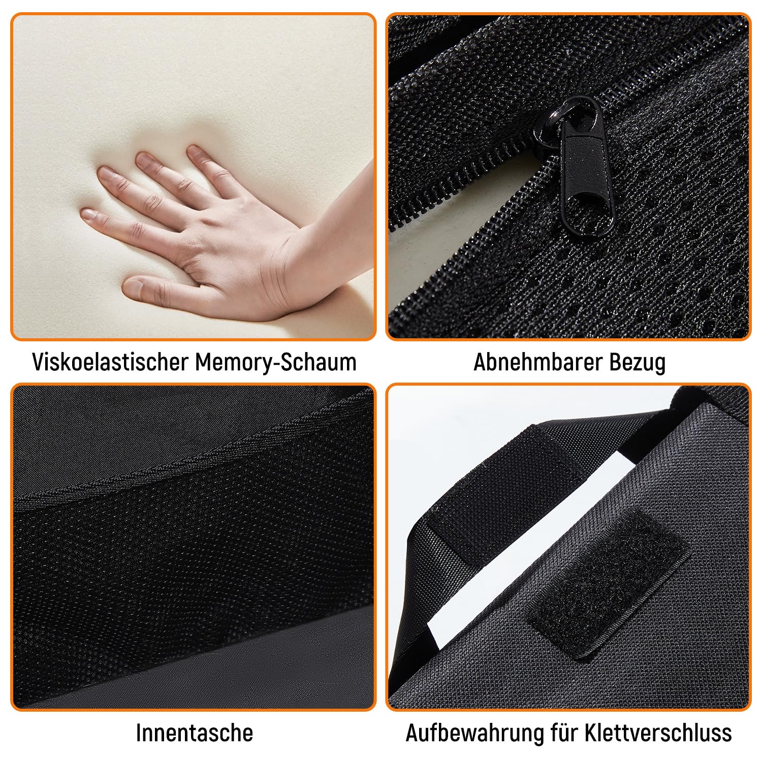 GGW Organizer 2 in 1 pieghevole con cuscino lombare – Scatola robusta per archiviazione in auto, SUV e pick-up