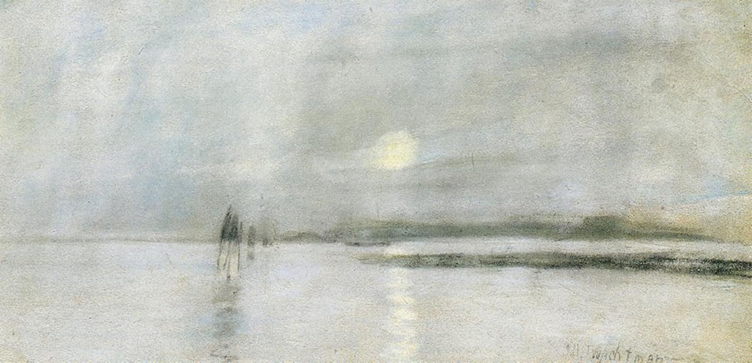 POSTERIIk Famous Modern Artwork Art Mural Moonlight Flanders by John Twachtman Oil Paintings Pictures for Home Decor 60x90cm
