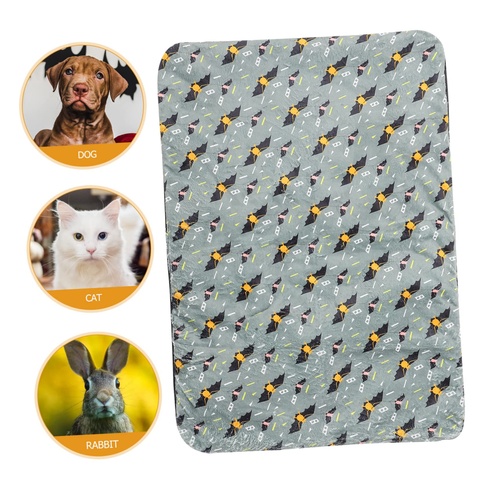 Selbstwärmendes Katzenbett aus Hochwertigem Bequeme Beheizte Katzenmatte Selbstwärmendes Katzenkissen mit Halloween-Motiv für Erholsamen Schlaf