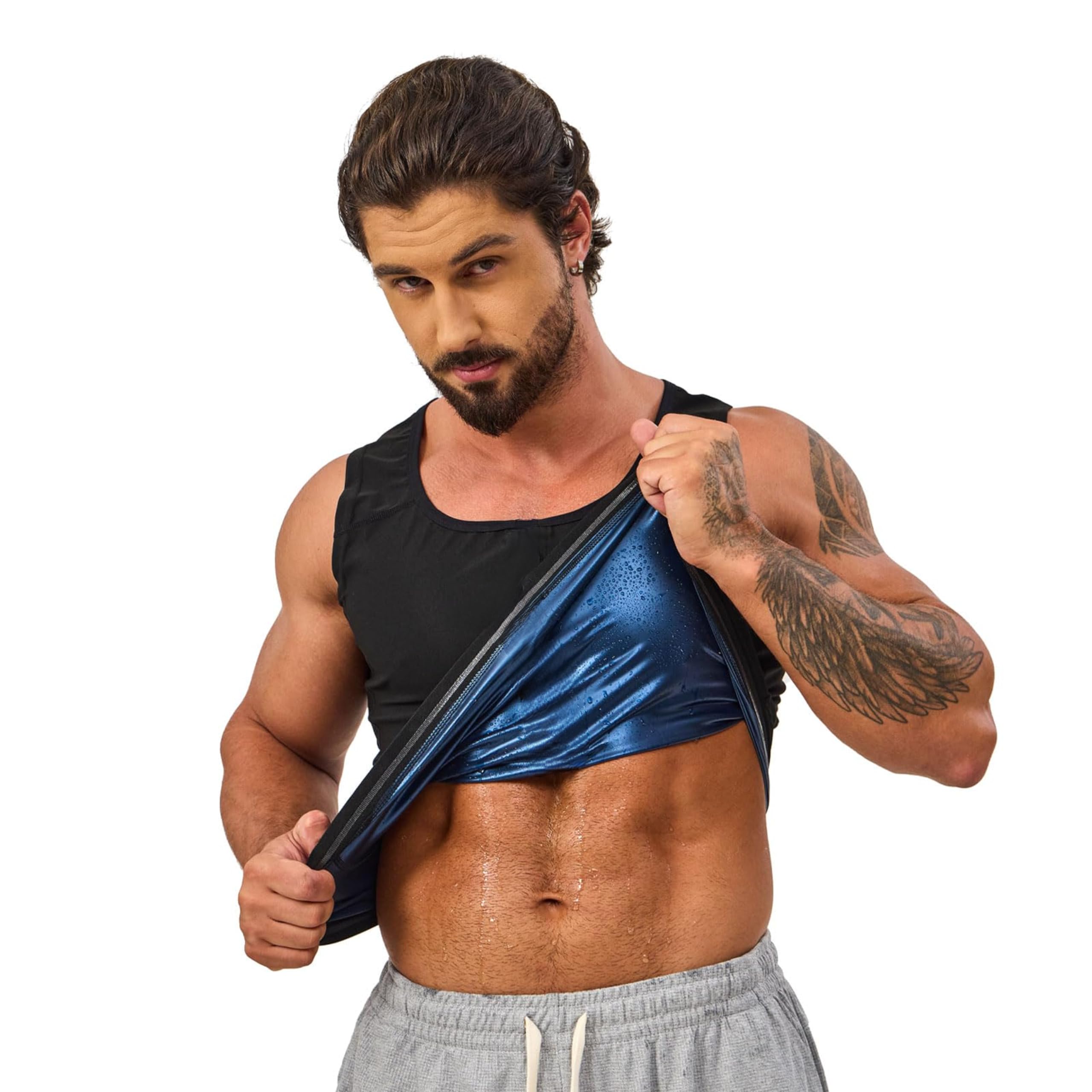 Alone Fit Sweat Shapewear Inner for Men, Polymer Shapewear, Workout for Weight Loss Waist Body Slimming, Trainer (M, Black) (B0CXM8YGR4) Amazon Price History, Amazon Price Tracker