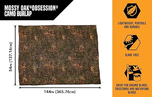 Miniatura 2 de Allen Company  Escondite de yute para cacería, 12 pies x 56 pulgadas12 pies x 54 pulgadas  (roble con musgo Camuflaje de árbol), para caza,