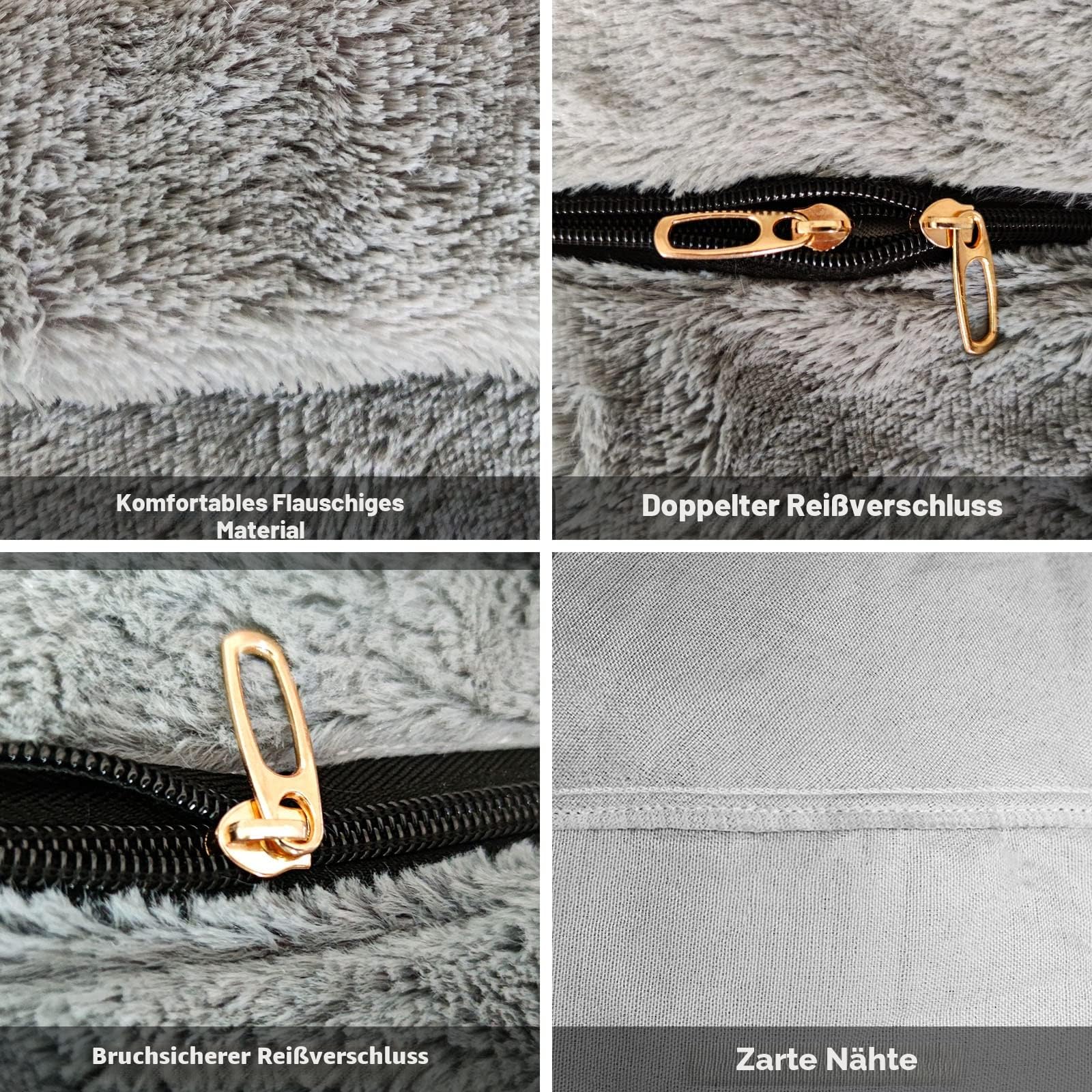 YudouTech Sitzsack Stuhl Abdeckung (nur Abdeckung, Keine Füllung),Großer runder weicher Flauschiger waschbarer Sitzsack Faulenzer-Sofa-Bettbezug für Erwachsene,Wohnzimmer Schlafzimmer Möbel Cover.