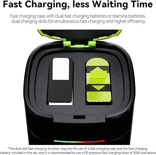 Miniatura 4 de TELESIN Cargador rápido para GoPro Hero 11, Hero 10, Hero 9, 30mins 75% Cargador de batería de carga rápida Kit para GoPro 11109 Accesorios