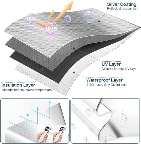 Vista 2 de Petaholic Cortinas opacas blancas para dormitorio, persianas portátiles de bricolaje, sin taladro, persianas opacas con calcomanías y pestañas