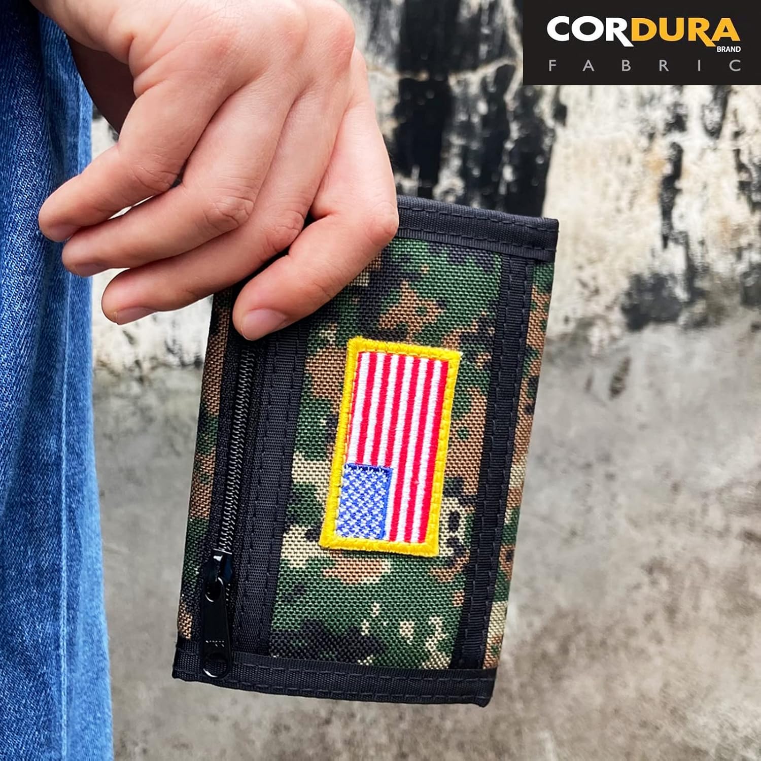 Rough Enough Kids Wallets for Boys Military Camo with Keychain Bundle Set