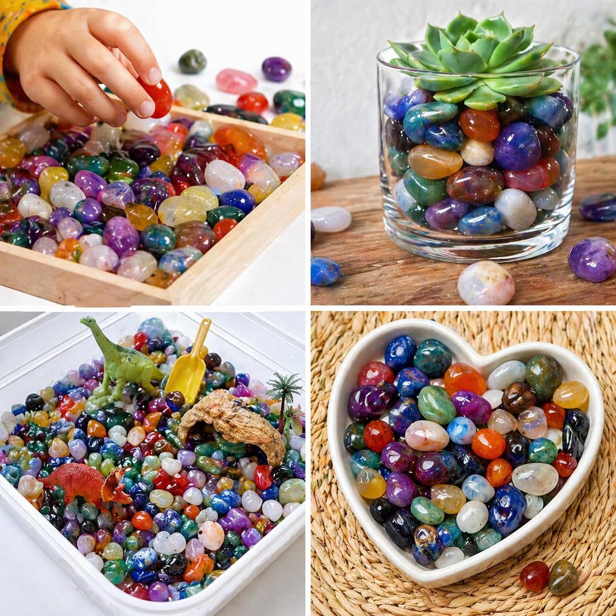 Perlin Achat Edelsteine Grün Trommelsteine 100 Stück 20 mm 25 mm Naturstein Dekosteine Groß Halbedelsteine Nugget ohne Loch Deko Meditation Chakra Geschenk Glückssteine