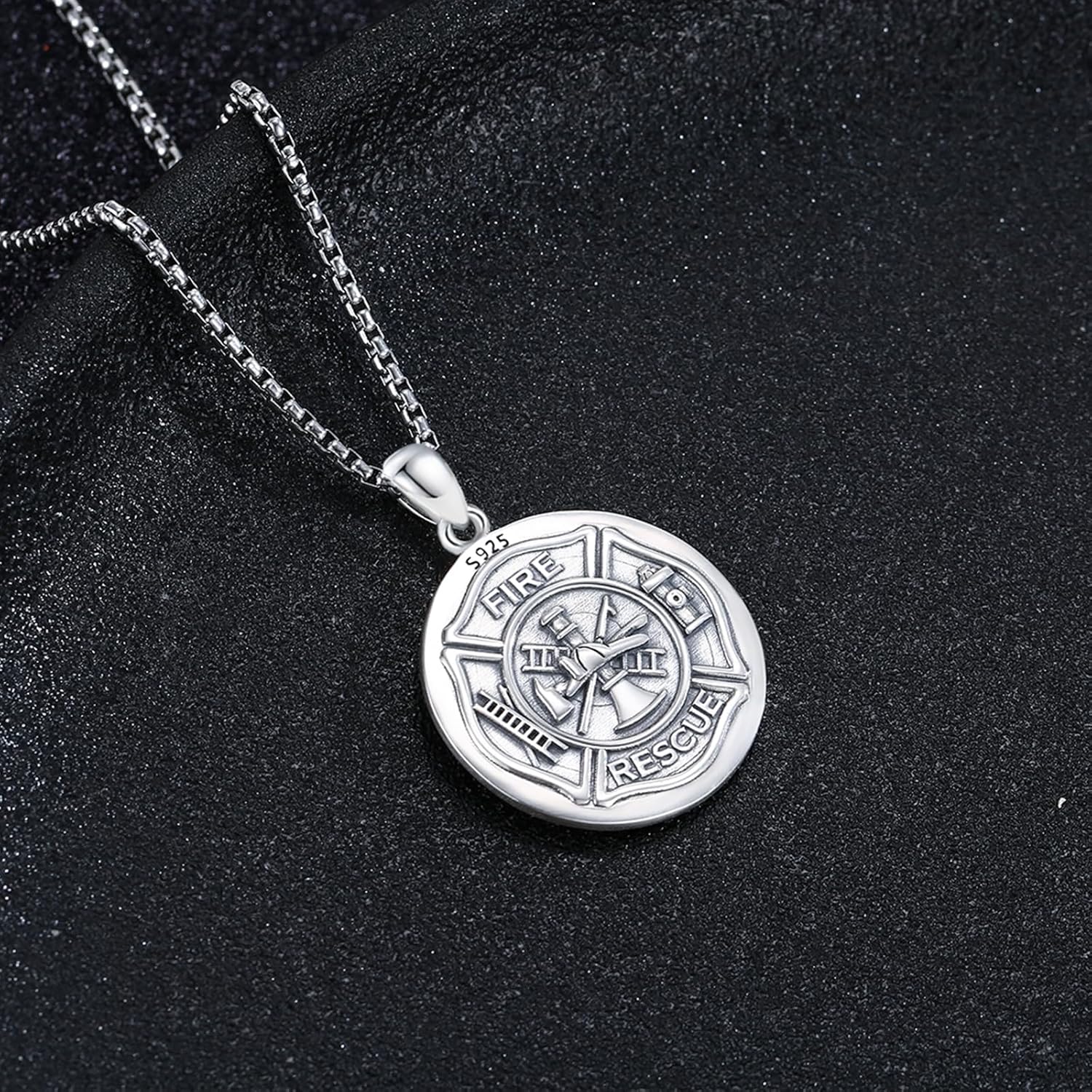 TwoAnts Patron Saint Medal Necklace 925 Sterling Silver Protection Pendant Necklace Catholic Jewelry Gifts for Men Women - Image 6