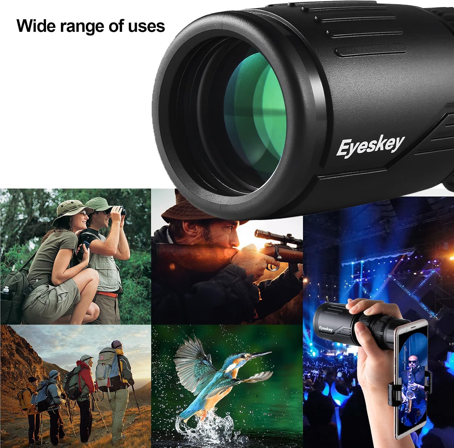 Seeker Pro HD Packet Monocular | Waterproof and Fog-Proof | Optimized Clear Optics | Compact Size Theater Monoculars for Birding Travelling (8-24X42)