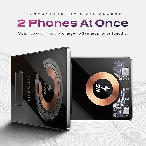 Miniatura 3 de STATIK MagCharger - Estación de carga inalámbrica de 15 W para dispositivos Apple, iPhone, AirPods y Apple Watch, estación de carga 3 en 1 Apple,