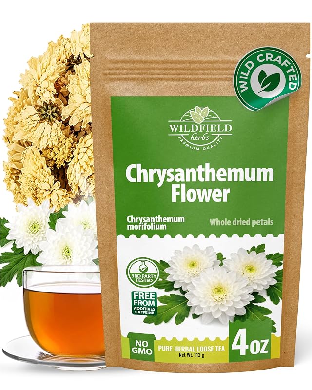 WILDFIELD HERBS Chá de ervas de flores de crisântemo (Chrysanthemum Morifolium) 113 g