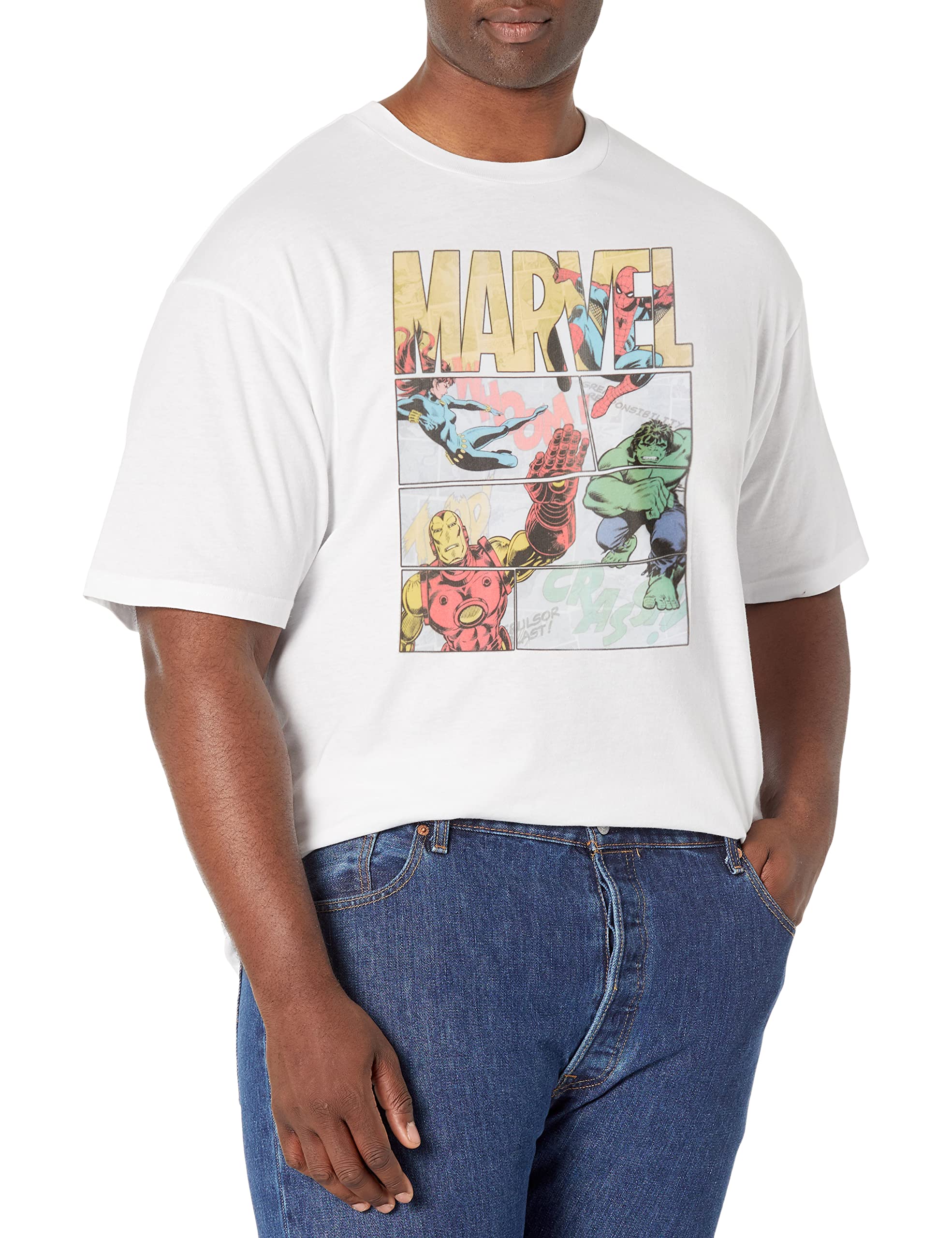 Marvel T-Shirt Homme Imprimé Idéal pour Sorties Geek