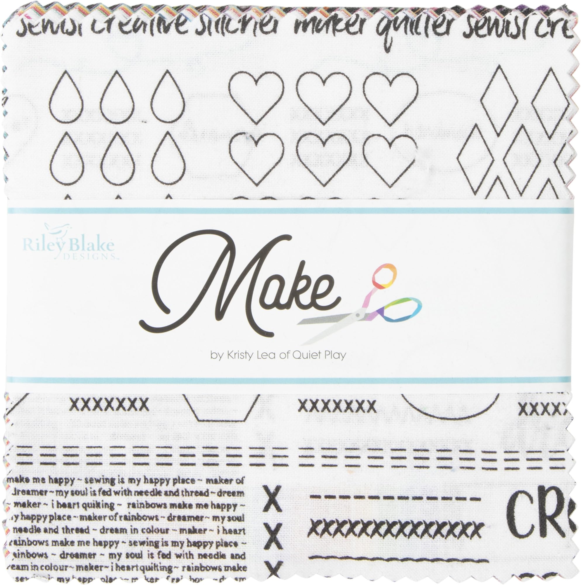 Kristy Lea Make 5" Stacker 42 5-inch Squares Charm Pack Riley Blake Designs 5-13420-42