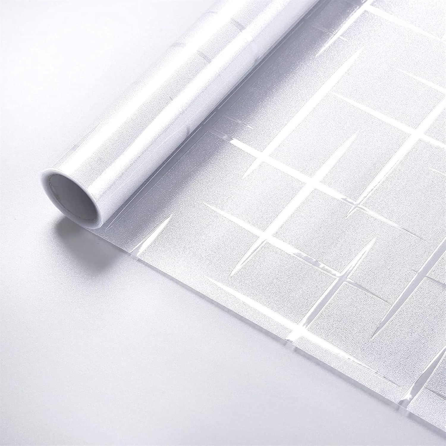 Window Film 3D Frosted Window Film Privacy Protection Vinyl Glass Static Cling Non Adhesive Film Matte Stained Glass Window Sticker for Home Decorative Window Film(45x200 cm)