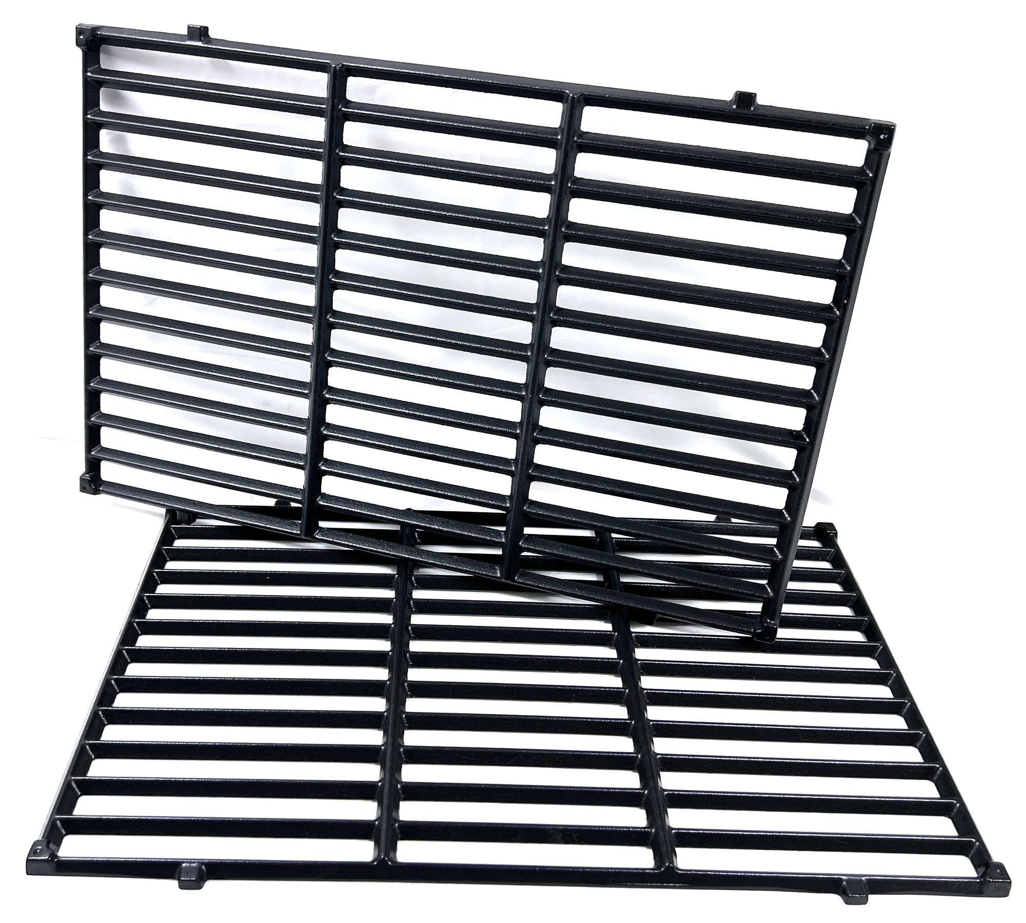 Direct StoreDC132 19.5” x 12.9" Grill Grates Replacement for Weber 7524, 7528, Genesis 300 E/S 310 320 330 EP310 EP320 EP330 Gas Grill (2007-2016 ONLY), Set of 2 Cast Iron Cooking Grid Grates