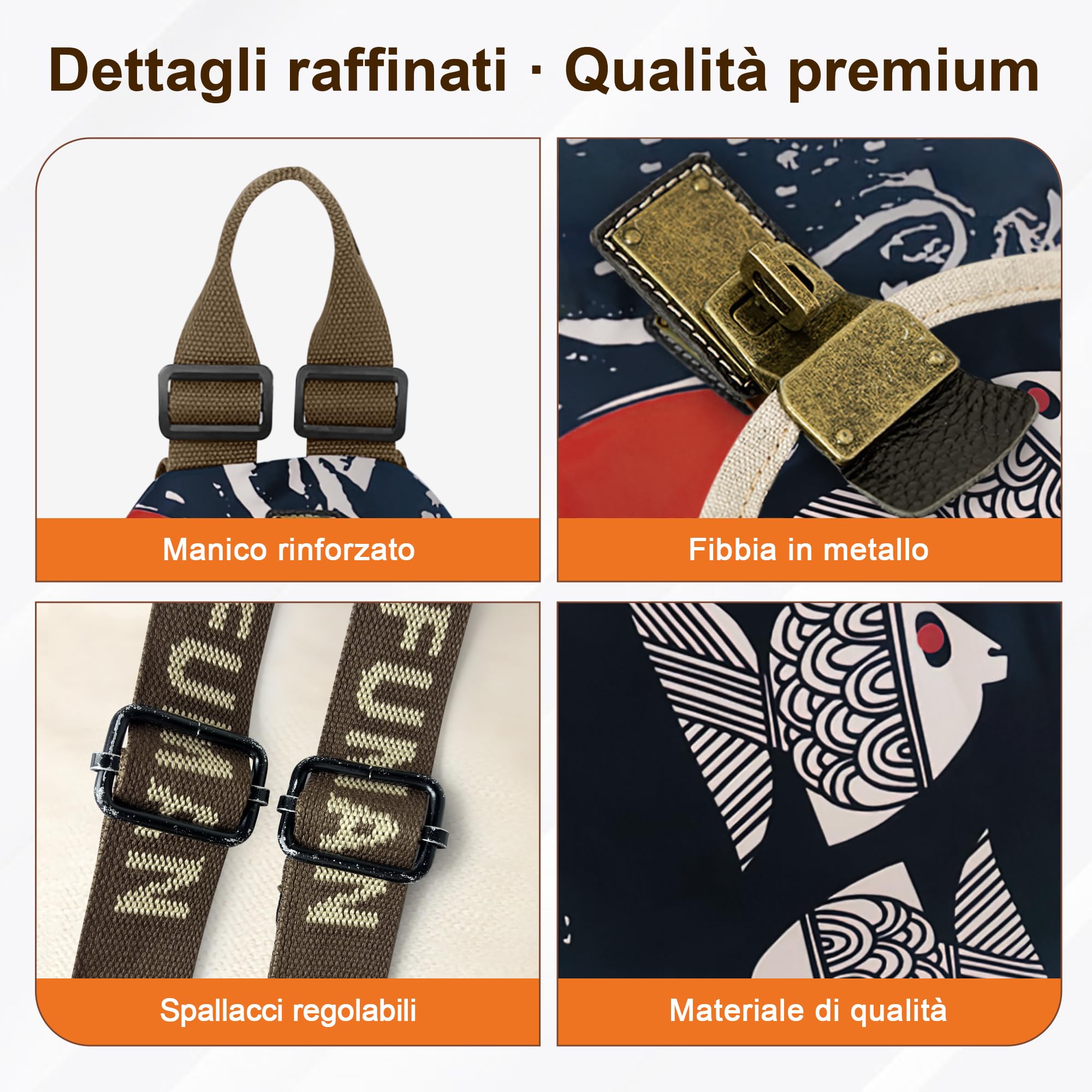 Zainetto Antifurto Donna – Tessuto Oxford Impermeabile, Multi-Tasche, Leggero, Spalline Regolabili – Ideale Per Viaggi, Vacanze, Lavoro, Scuola, Uso Quotidiano (Blu Marino)