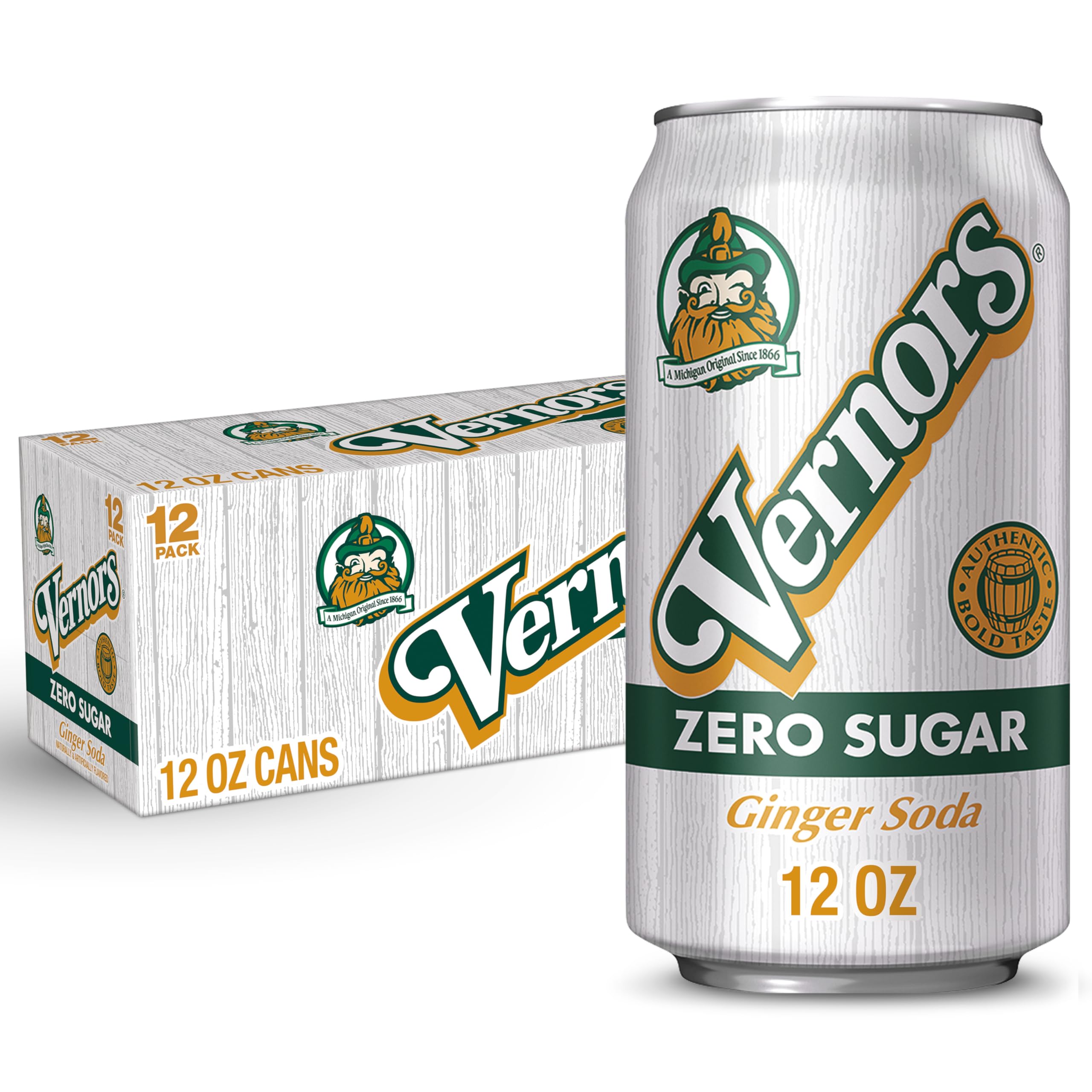 Vernor's Ginger Ale Diet, 12 oz Can (Pack of 12) by Vernor's