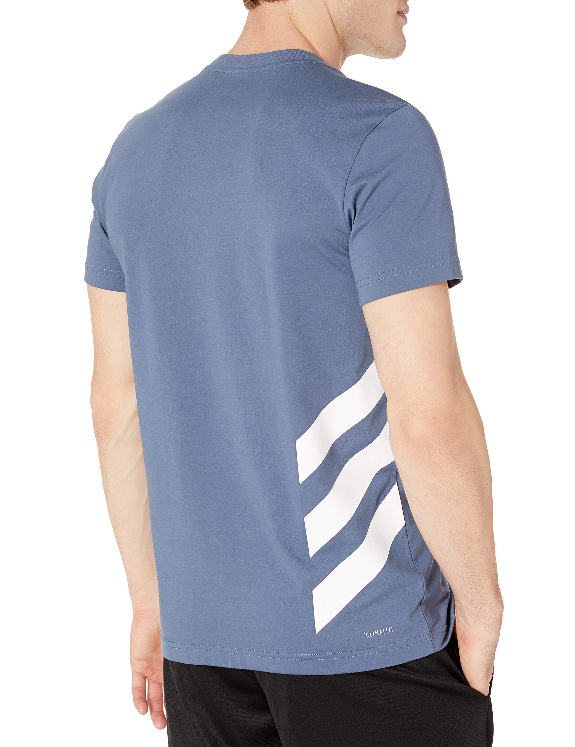 adidas Camiseta de Manga Corta para Hombre con 3 Rayas