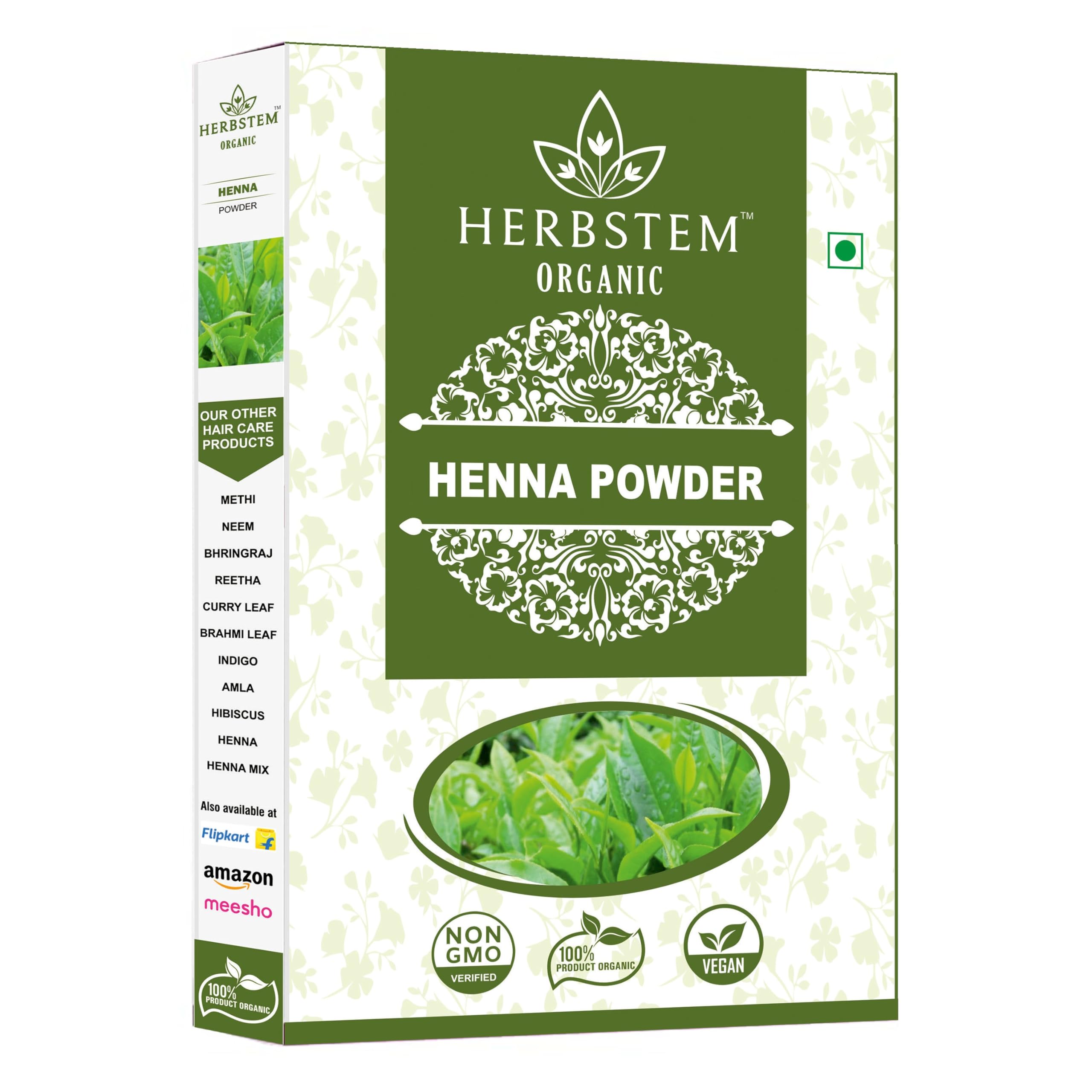 Herbstem 100% Pure Henna Powder for Hair Colour (Mehandi) | for Hair, Hands & Feet (200g)-picture-29