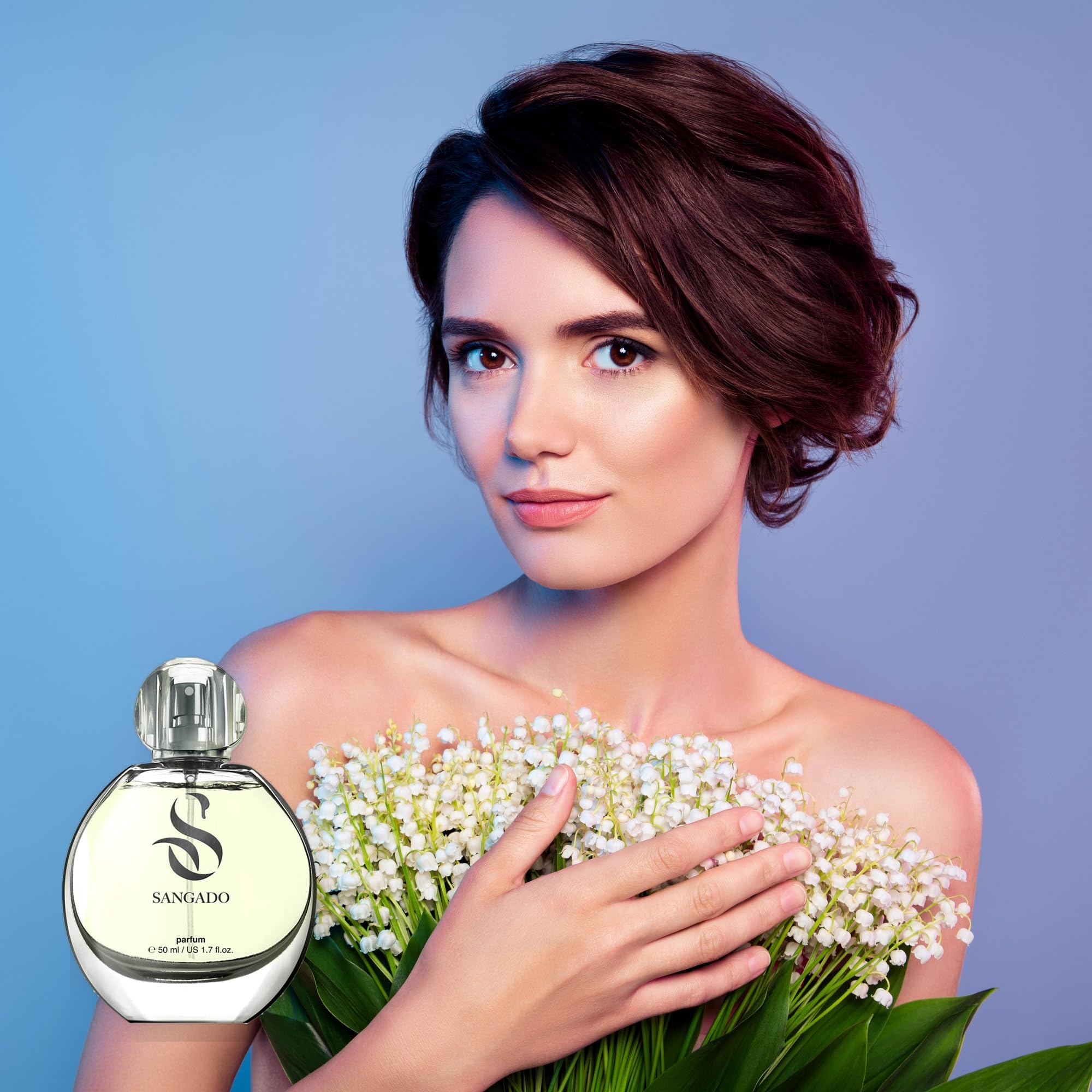 SANGADO Mughetto Profumo Per Donne, Lunga Durata 8-10 Ore, Fragranza Lussuosa, Floreale, Preziose Essenze Francesi, Extra-concentrato, Un Grande Regalo, 50 ml