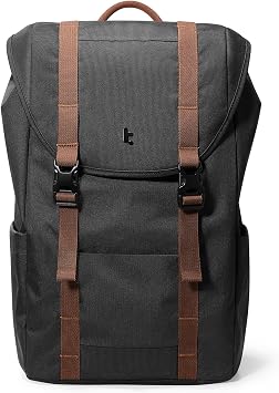 tomtoc Flap Laptop Backpack, Lightweight Water-Resistant Casual Daypack 22L