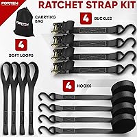 Vista 5 de FORTEM Organizador de maletero de coche (3 compartimentos, gris) + correas de trinquete