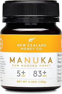 شركة عسل نيوزيلندا هوني كو عسل مانوكا الخام UMF 5+ | ام جي او 83+، معتمد من UMF / 123 مل
