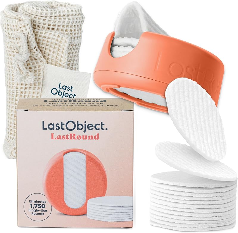 LastRound Kit LastObject com 21 discos reutilizáveis, estojo de viagem e saco para lavagem
