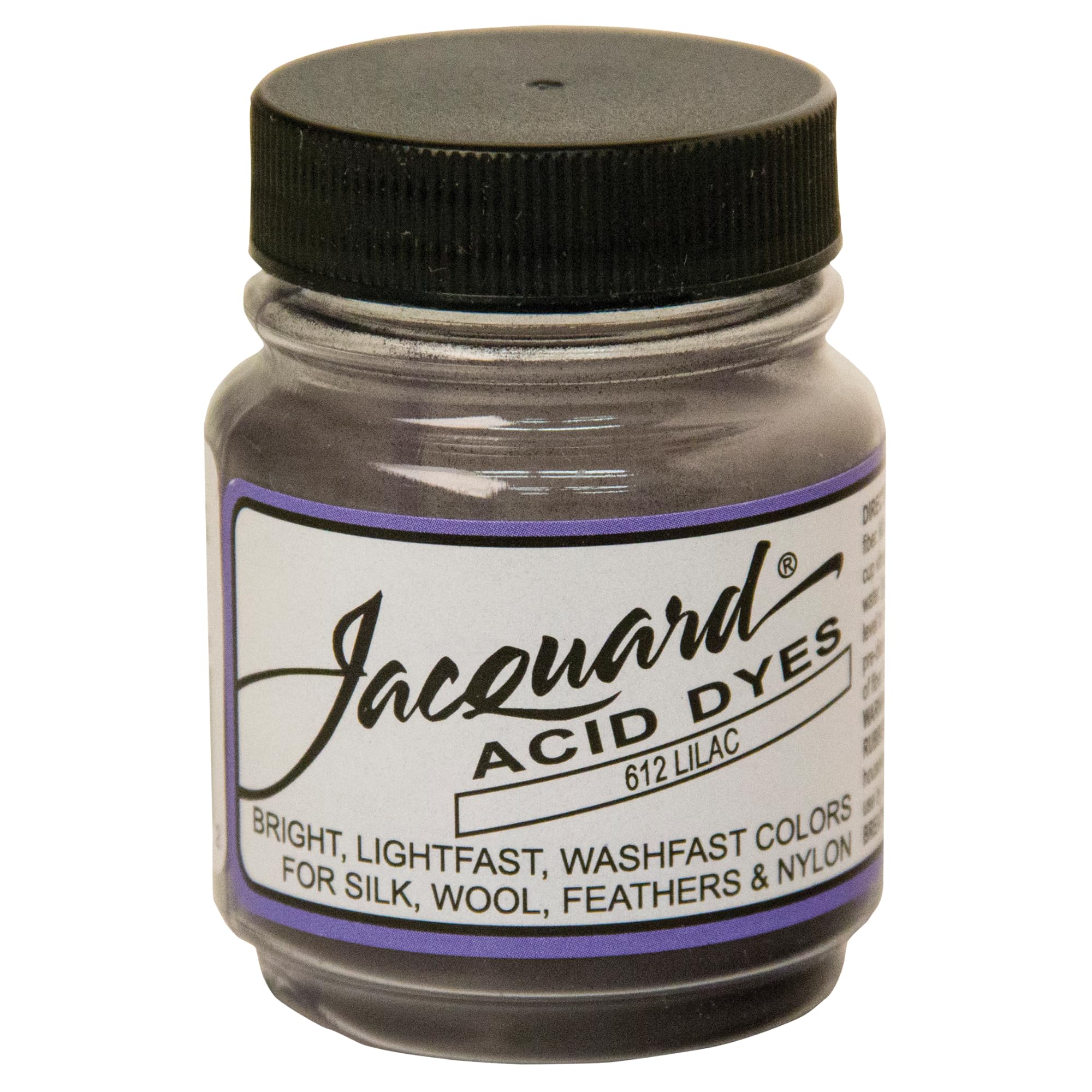 Jacquard Acid Dye for Wool, Silk and Other Protein Fibers, 1/2 Ounce Jar, Concentrated Powder, Lilac 612 — image 1