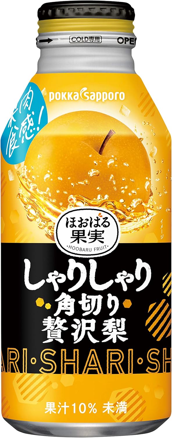 ポッカサッポロ ほおばる果実 しゃりしゃり贅沢梨 400g×24本