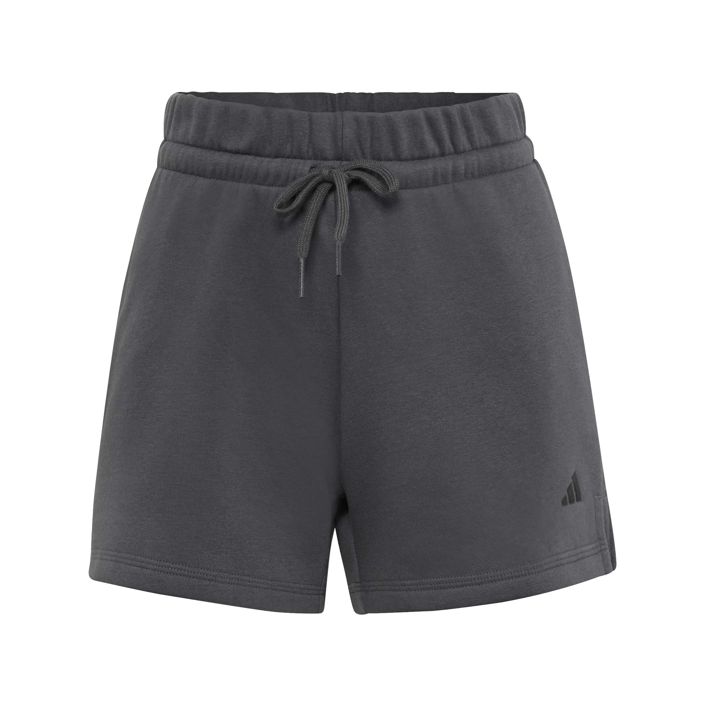 adidas Women's Essentials Small Logo Feel Cozy Shorts, Grey six/Black, XXL
