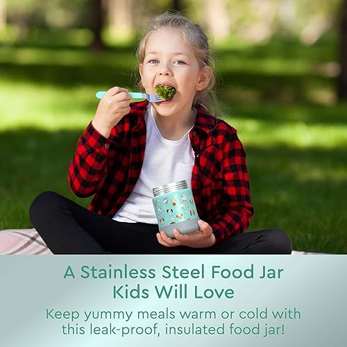 Miniatura 2 de Bentgo Kids - Tarro de comida de acero inoxidable de 11oz, contenedor de alimentos a prueba de fugas, doble aislamiento para alimentos calientes o