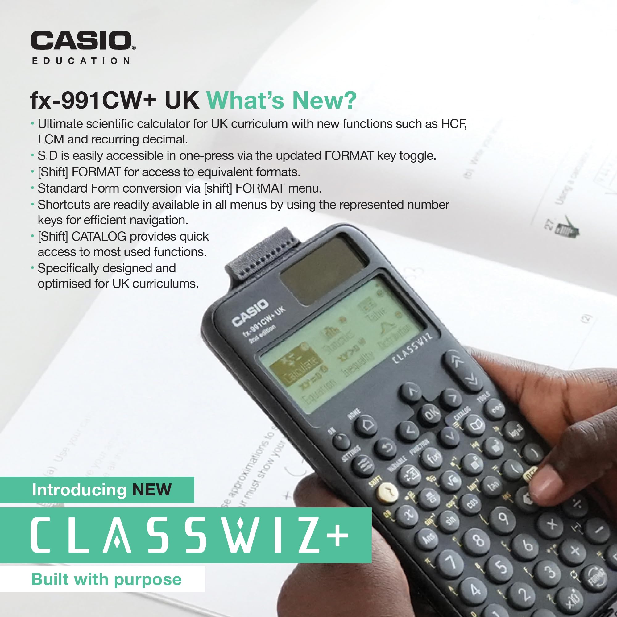 Casio fx-991CW+ - Calculadora científica (versión del Reino Unido) - Actualización del Modelo Anterior fx-991CW