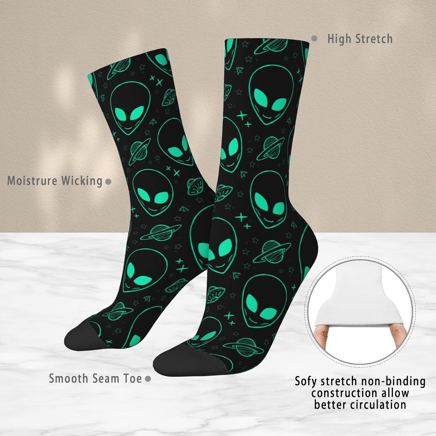 Funny Socks for Men/Women - Novelty Crew Crazy Tube Gift - Image 5