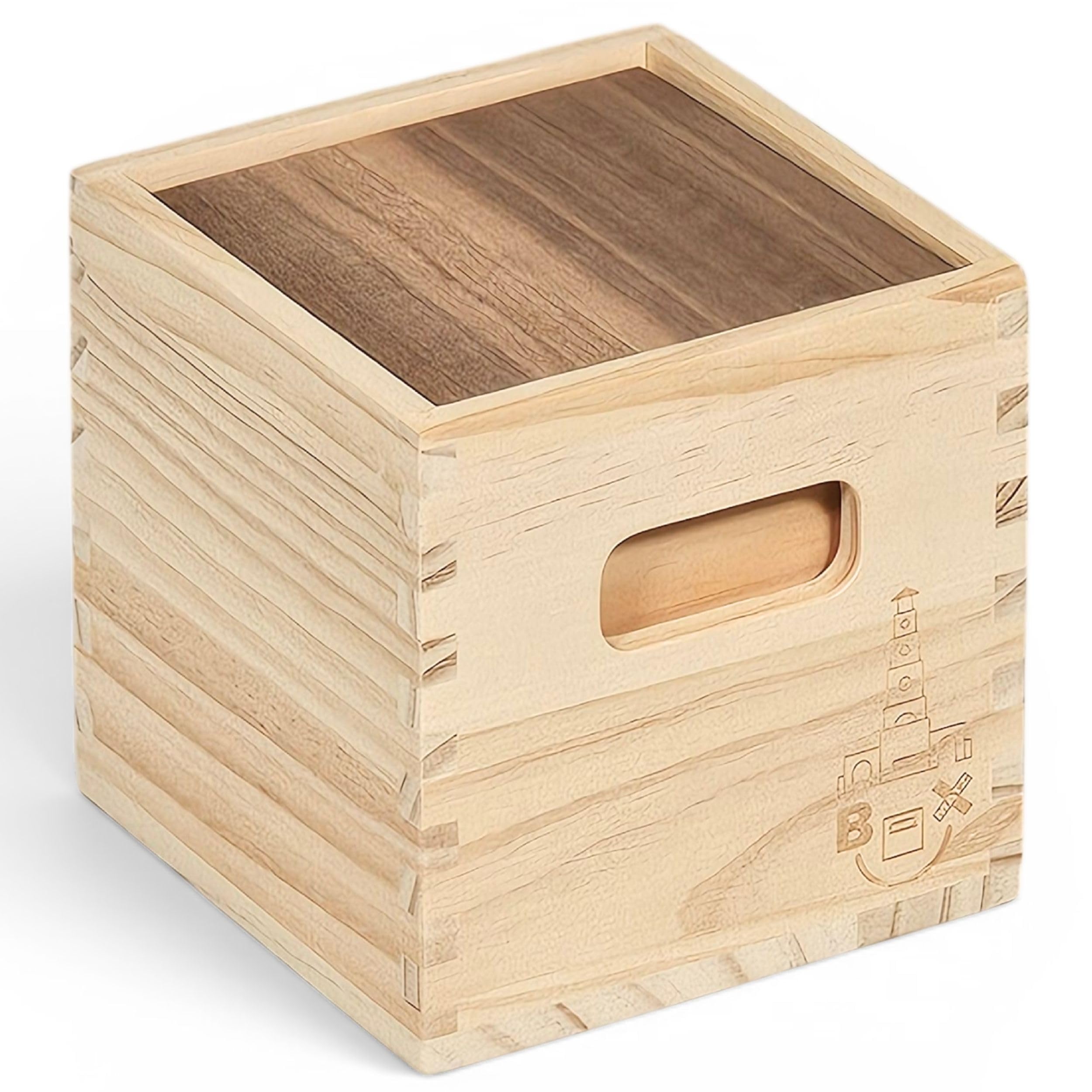 MATZBOX S-Box Montessori - Giocattolo creativo in mattoncini in legno, giocattolo in legno di alta qualità per bambini da 1 a 7 anni, blocchi e scatole versatili per giocare liberamente, regalo