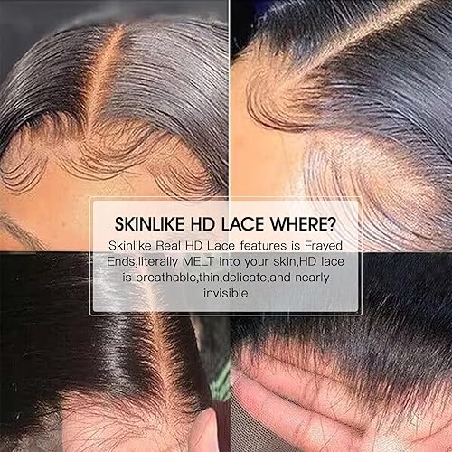 Miniatura 5 de Lemoda SKINLIKE - Pelucas de encaje real HD de 210 % de densidad, pelucas de encaje frontal completo de 13 x 4, pelucas de cabello humano virgen