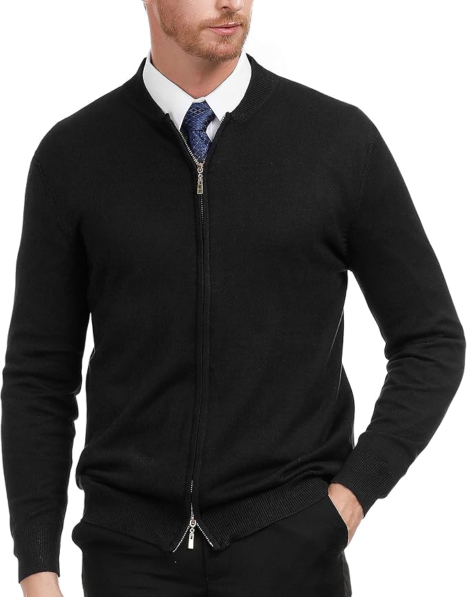 mens full zip cardigan sweater