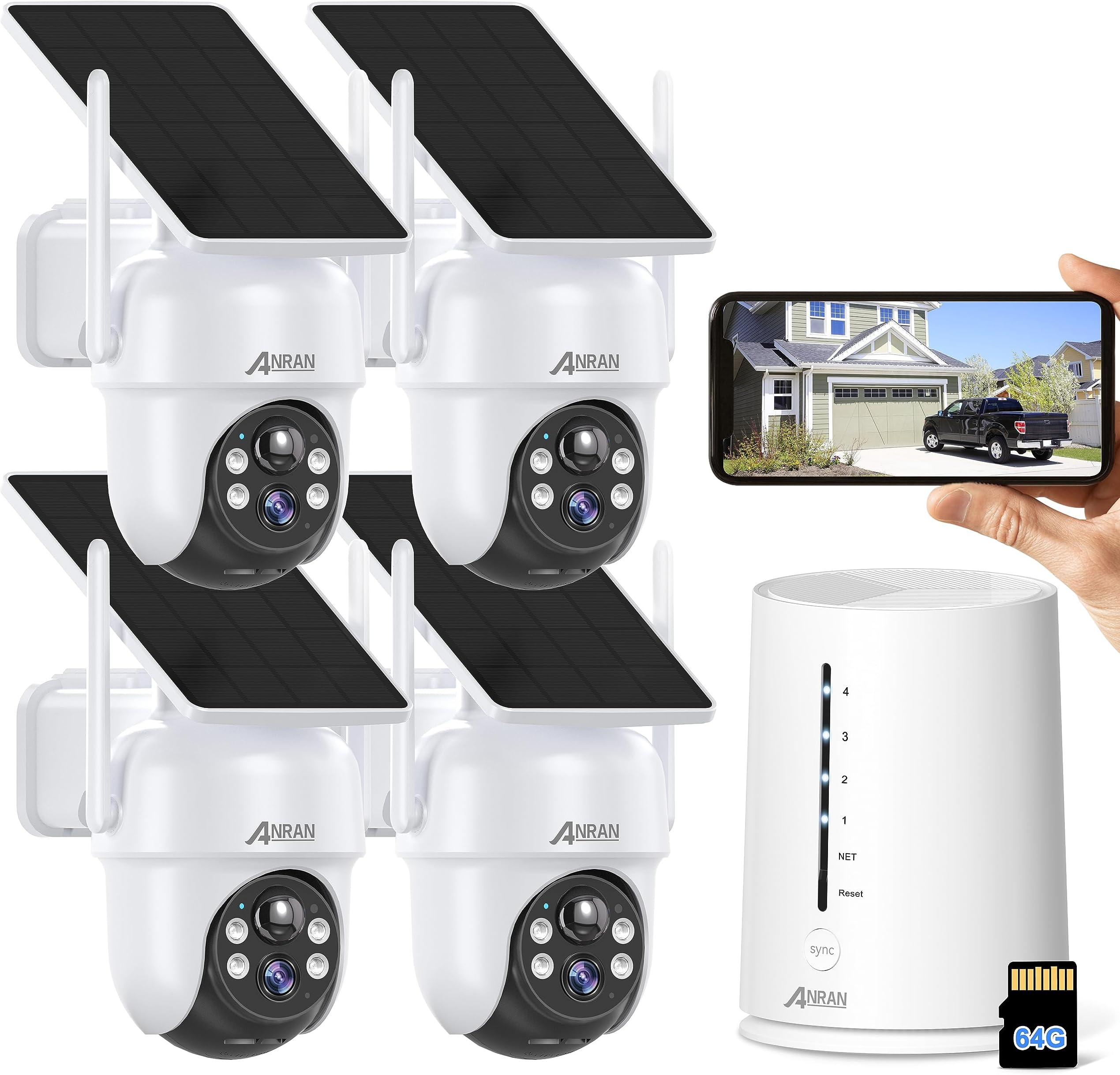 AOSU 5MP Solar Security Camera System, Outdoor Wireless Home Security