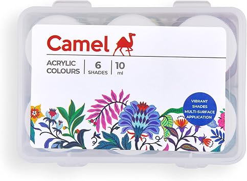 Camel Fabrica Acrylic Ultra Colors - 10Ml Each, 6 Shades