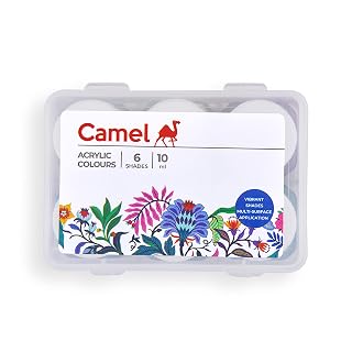 Camlin Kokuyo 2206602 Fabrica Acrylic Ultra Colors - 10ml Each, 6 Shades