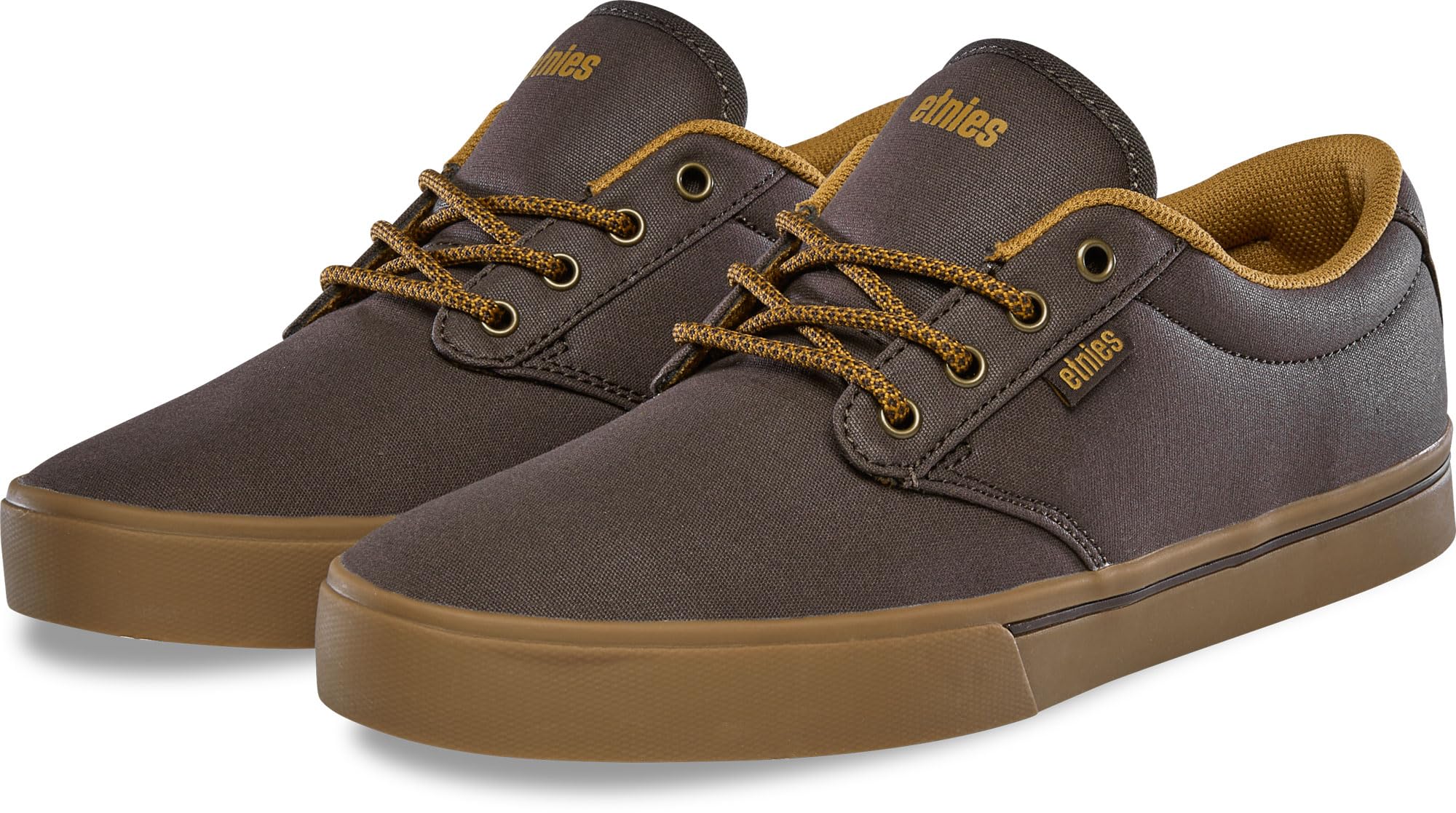 Etnies Jameson 2 Eco - Performance Skate, Construcción Reforzada, Confort Acolchado, Zapatillas Diarias - Brown/Beige/Gum - 45.5