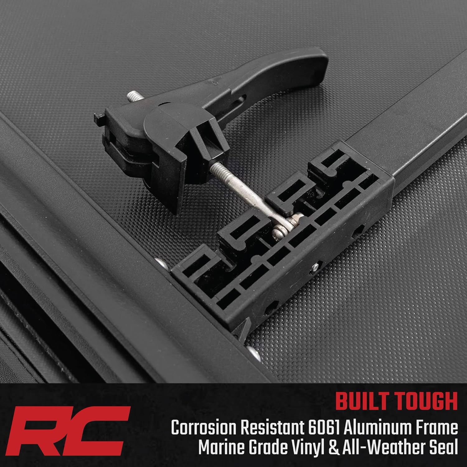 Rough Country Soft Tri-Fold Tonneau Cover for Ford F-150 (2015-2020) - Weather-Resistant Truck Bed Cover, F150 Accessories