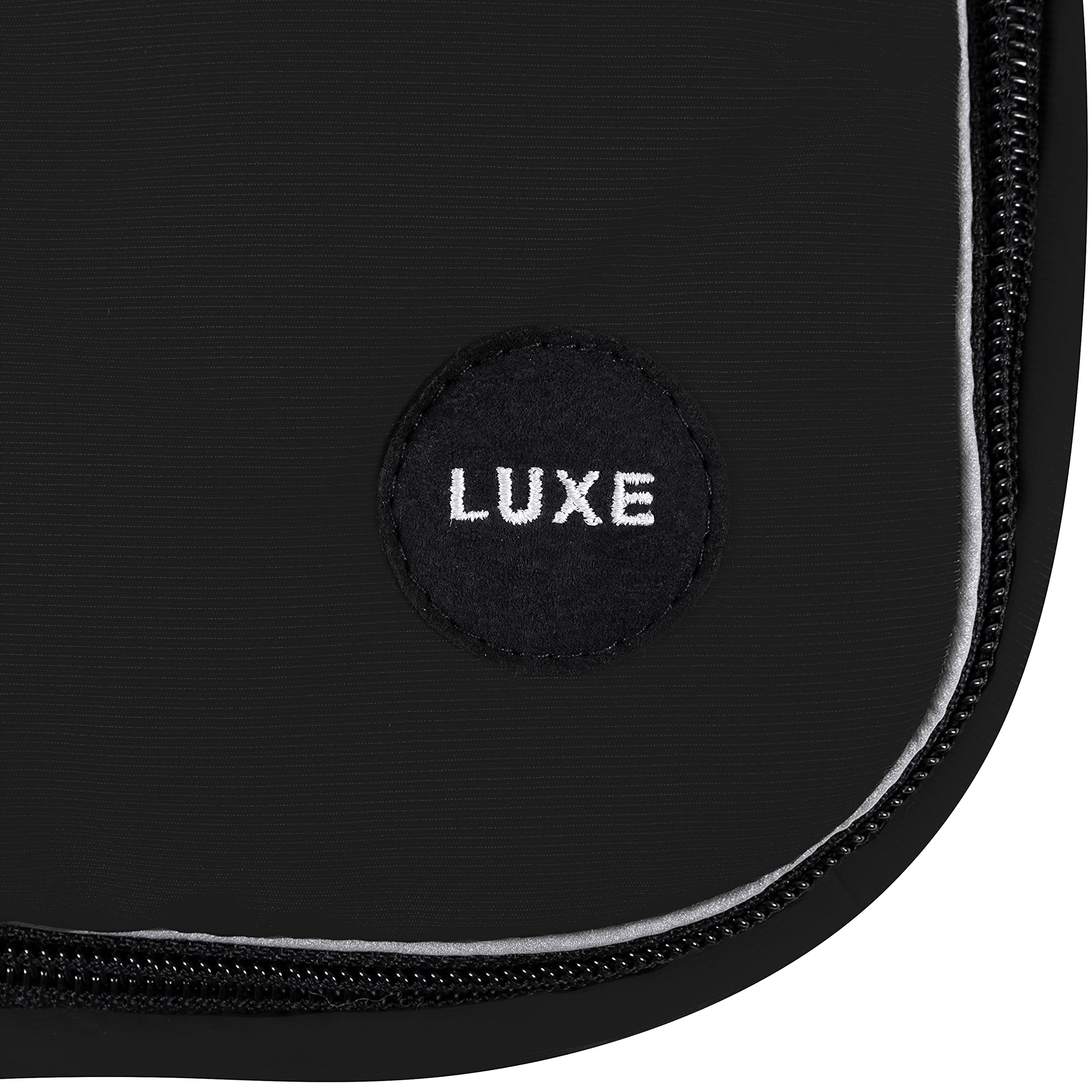 WERNER CHRIST Saco de bebé de piel de cordero FLIMS LUXE – Saco para cochecito de bebé de piel de oveja completa (de 6 a 36 meses) – Piel médica universal con ranuras largas en negro (negro)