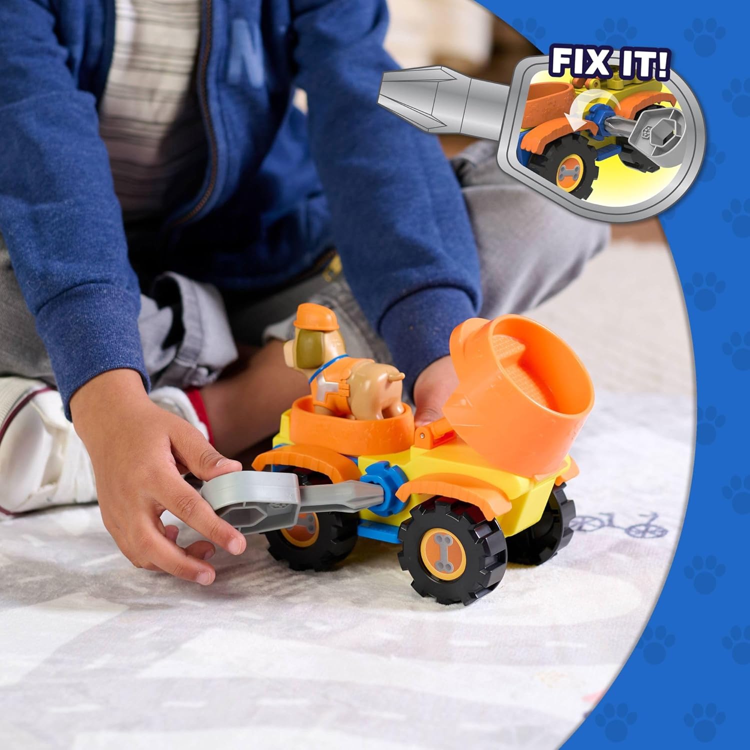 Just Play Disney Junior Pupstruction Tank’s Dump Truck 3-piece Figure and Vehicle Set, Orange, Dog, Kids Toys for Ages 3 Up