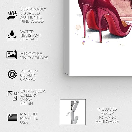 Miniatura 7 de The Oliver Gal Artist Co. Lienzo decorativo para pared de moda y glamuroso con texto en inglés «Doll Memories Roses Bag and Accessories Square»,