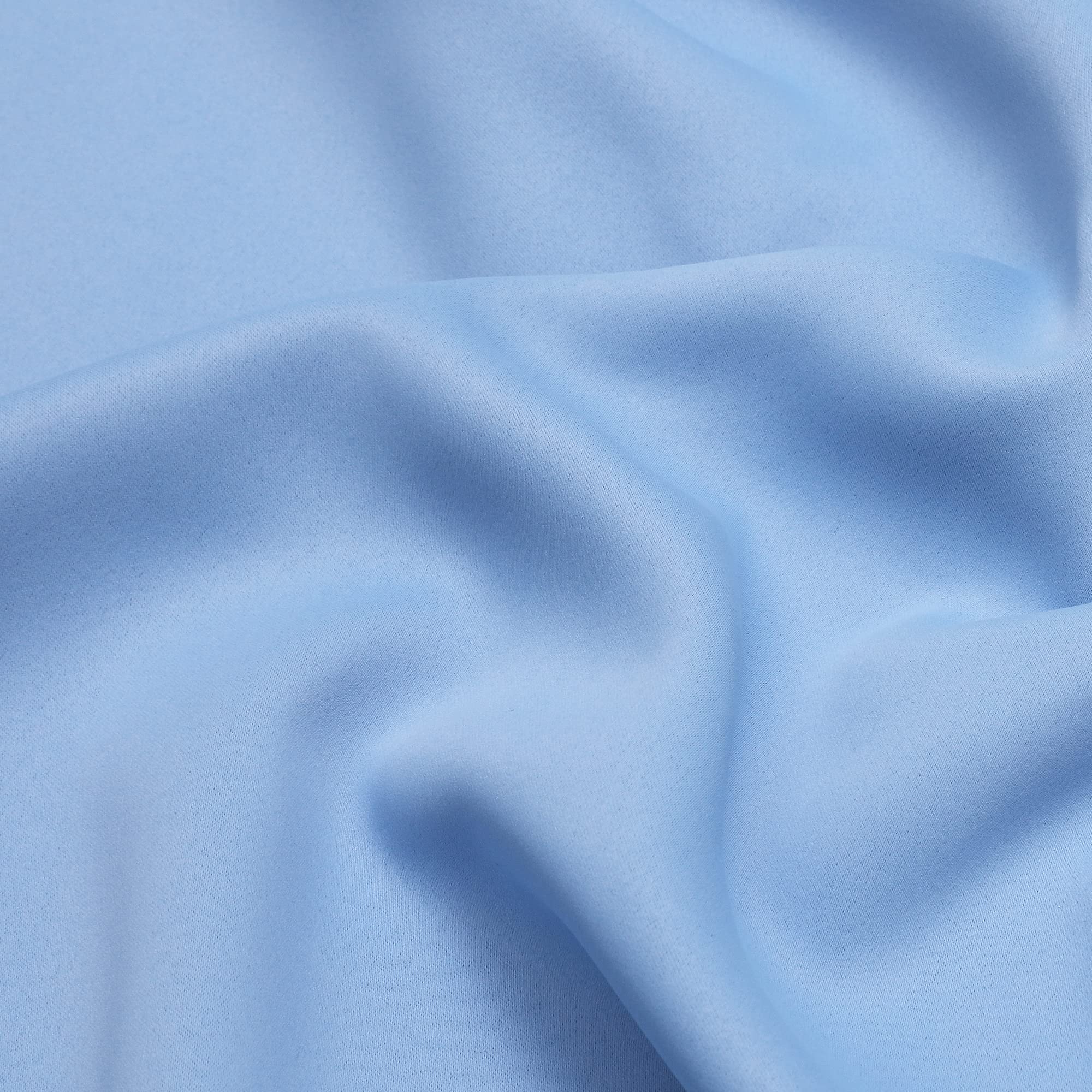 OYRING Lot De 2 Cantonnières à Passe-Tringle – 99x51 Cm – Bleu Ciel Clair – Occultant Léger – Polyester