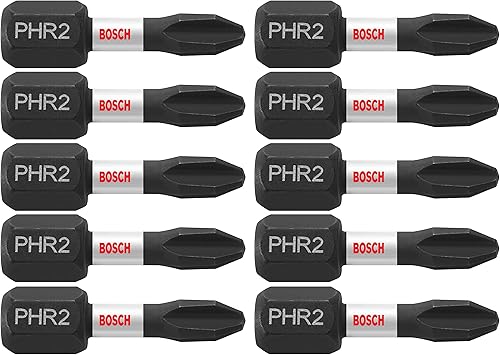 Miniatura 23 de BOSCH ITPH1102 - Paquete de 2 unidades de 1 pulgada. Phillips #1 Impact Tough Destornillador Brocas de Inserción
