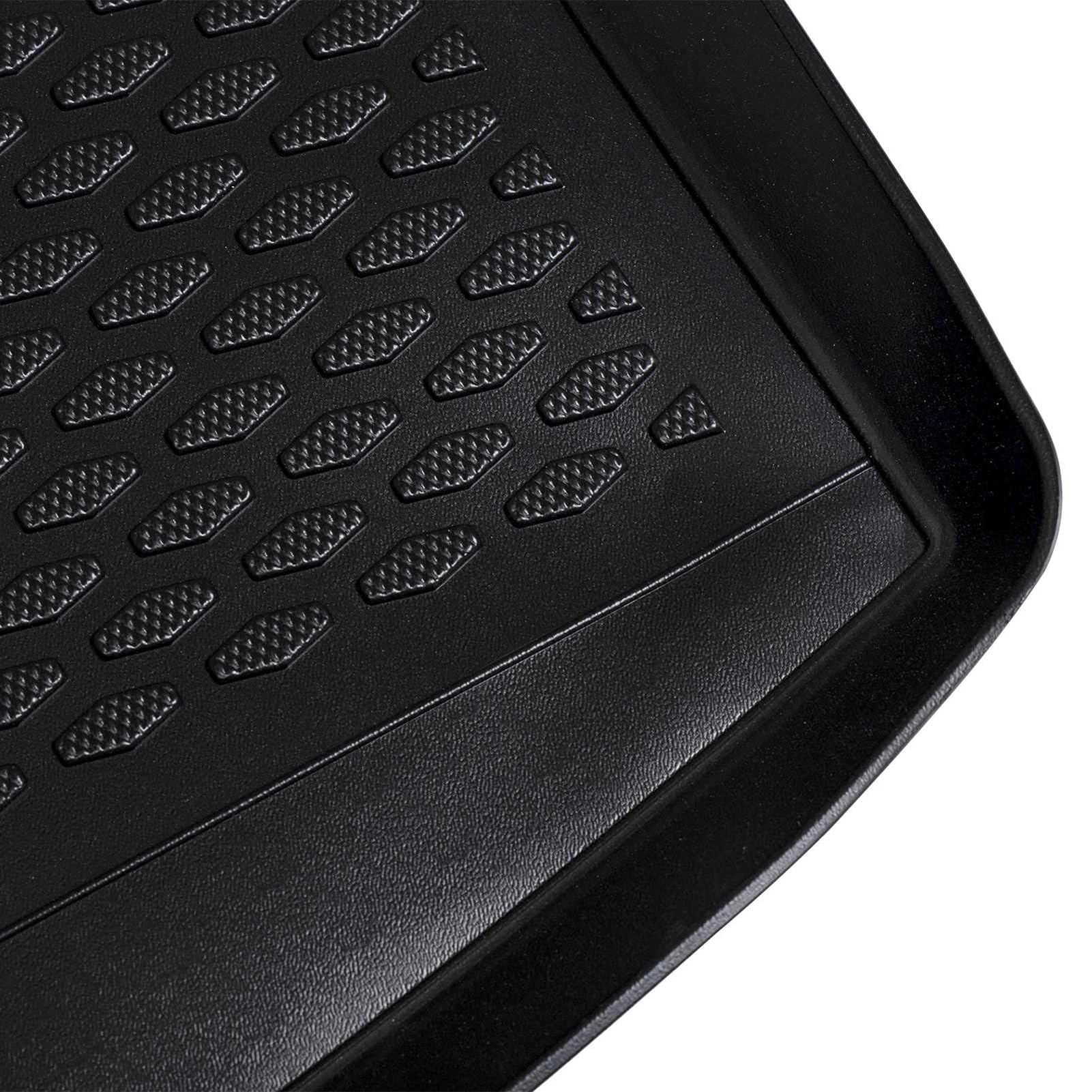 Gecheer Tappetino Bagagliaio VW UP Nero, Impermeabile Antiscivolo in Gomma TPE con Bordo Rialzato, Protezione Interni Auto, Design Moderno per Viaggi e Famiglie