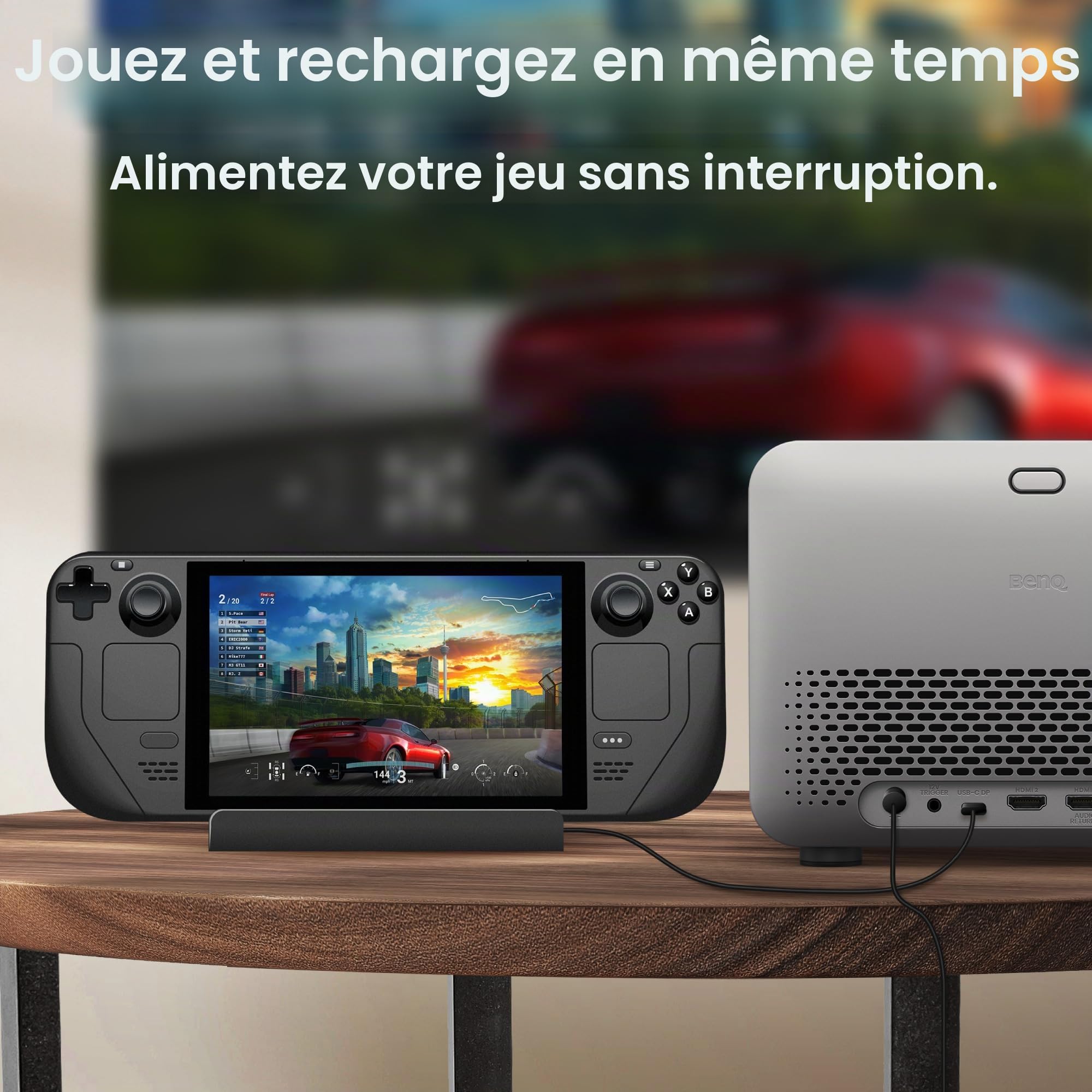 BenQ TK705STi Vidéoprojecteur 4K HDR Courte focale, 3000 lumens, Google TV