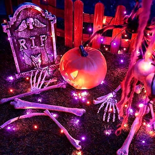 Miniatura 7 de XTF2015 - Guirnalda de luces LED para Halloween de 105 pies tira de 300 luces LED impermeable que cambia de color y cuenta con enchufes en los